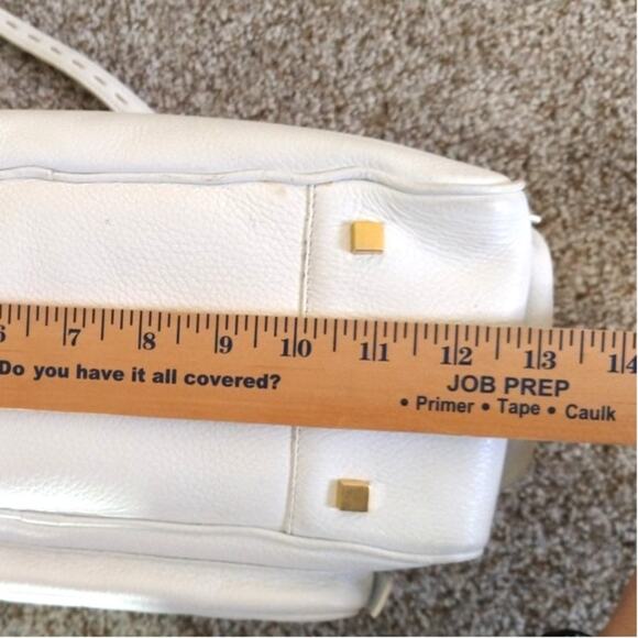 Sigrid Olsen White Leather Shoulder Bag Light Blue Lining Pre-Owned - Picture 3 of 16